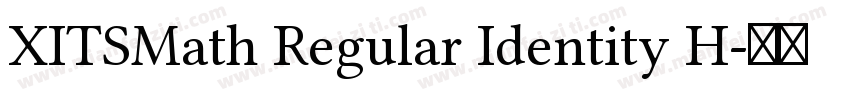 XITSMath Regular Identity H字体转换